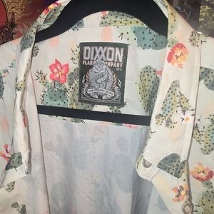 DIXXON Womens Cactus Print Shirt - White